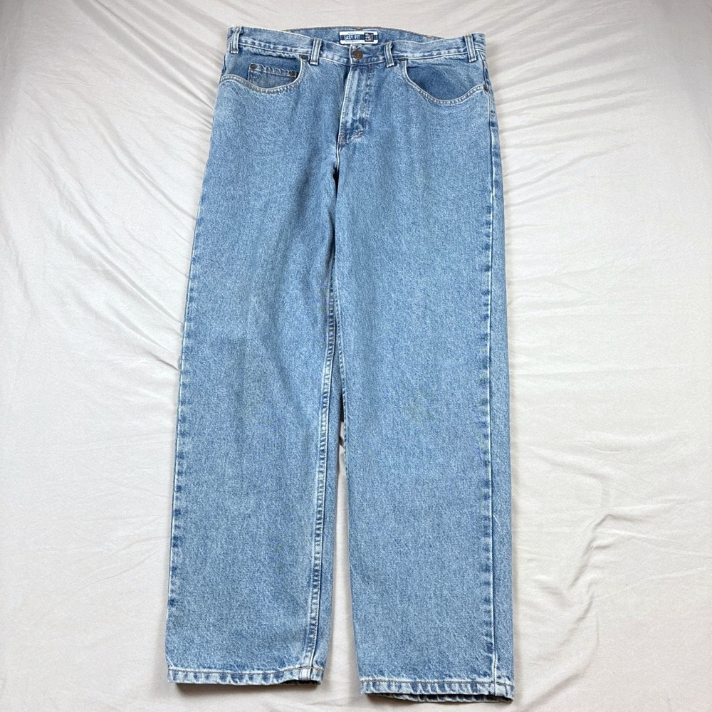 Gap Denim Easy Fit Best Basics Jeans 36x30 Blue VTG 90s Straight Leg Loose
